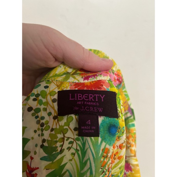 Liberty Art Fabrics for J.Crew Womens Floral Button Down Shirt  Multi Size 4 - Picture 3 of 4